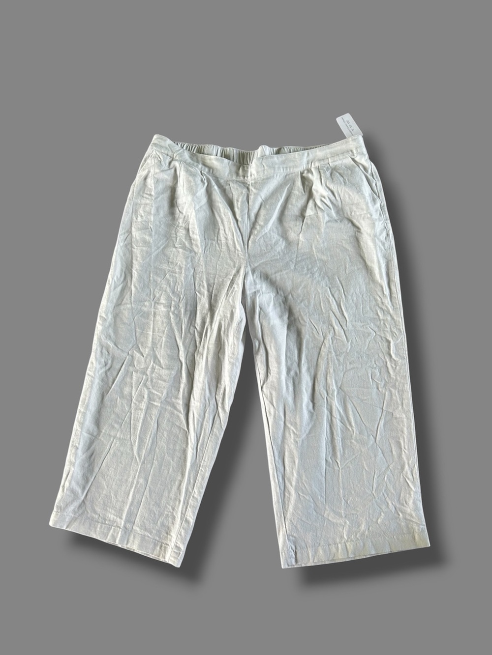 [Christopher & Banks] NWT White Linen Blend Capris